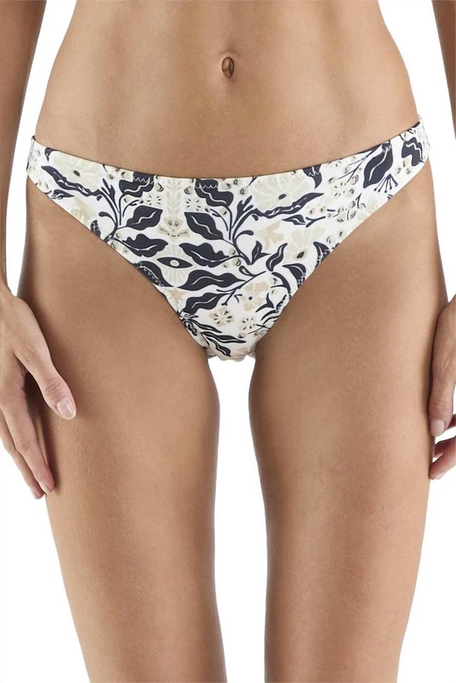 NEW RAMY BROOK isla printed bikini bottom in black comb